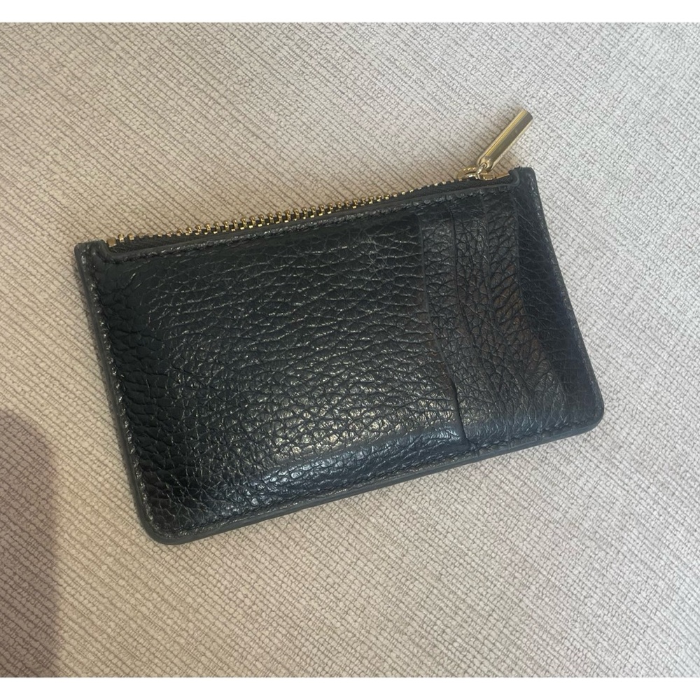 Cuyana Black Pebbled Leather Card Holder